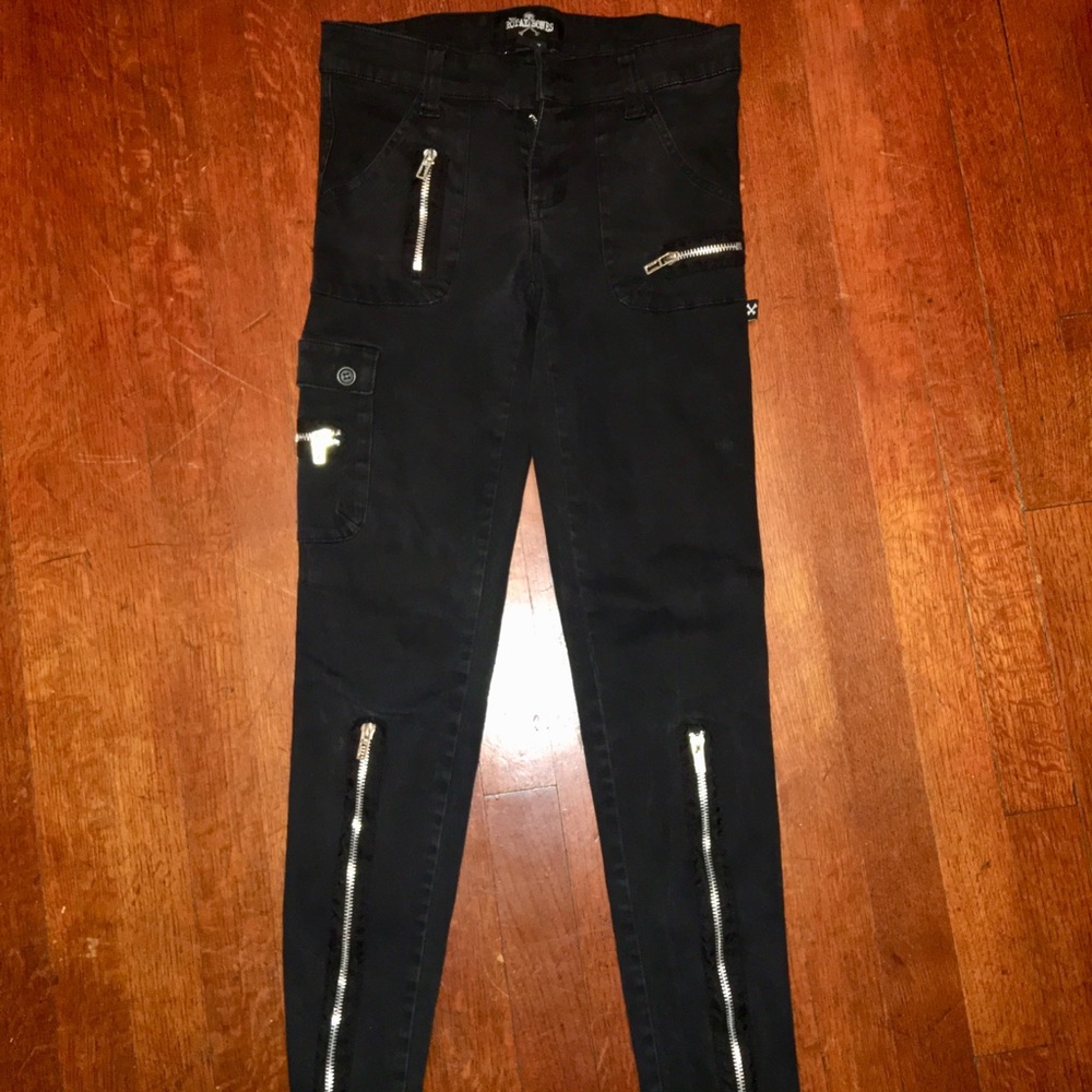 Royal bones zipper jeans